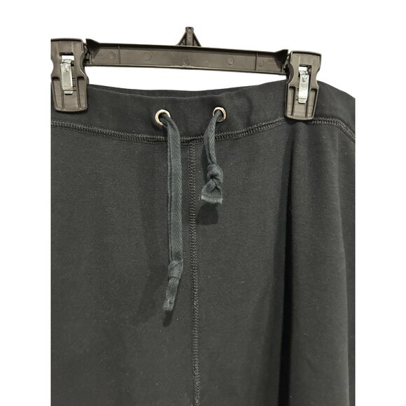 DeRoo Womens Black Midi Stretch Drawstring Skirt SZ Large - Picture 4 of 9